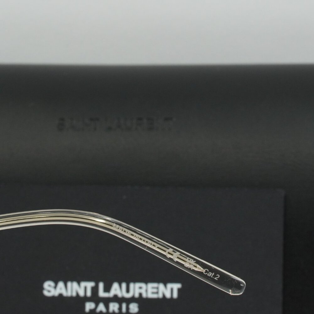 Saint Laurent SL591 003 Square Sunglasses - Beige - Picture 7 of 8